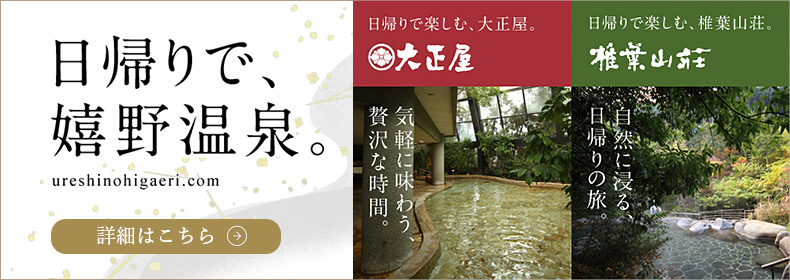 日帰りで、嬉野温泉